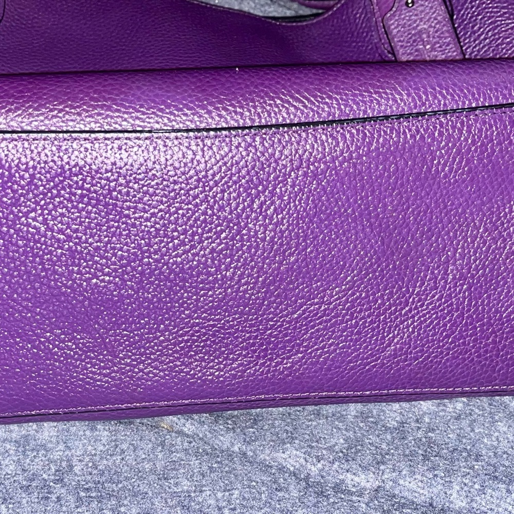 ✨ Coach Edie 31 Purple Pebbled Leather Shoulder Bag / Tote ✨ - Picture 7 of 7